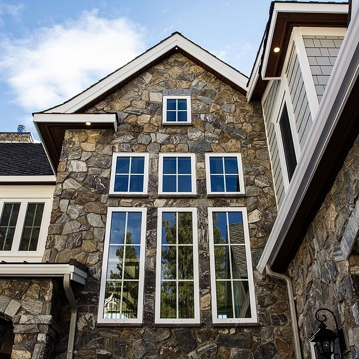 Stone House Front with Windows