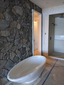 Luxury Bathroom Stone Wall